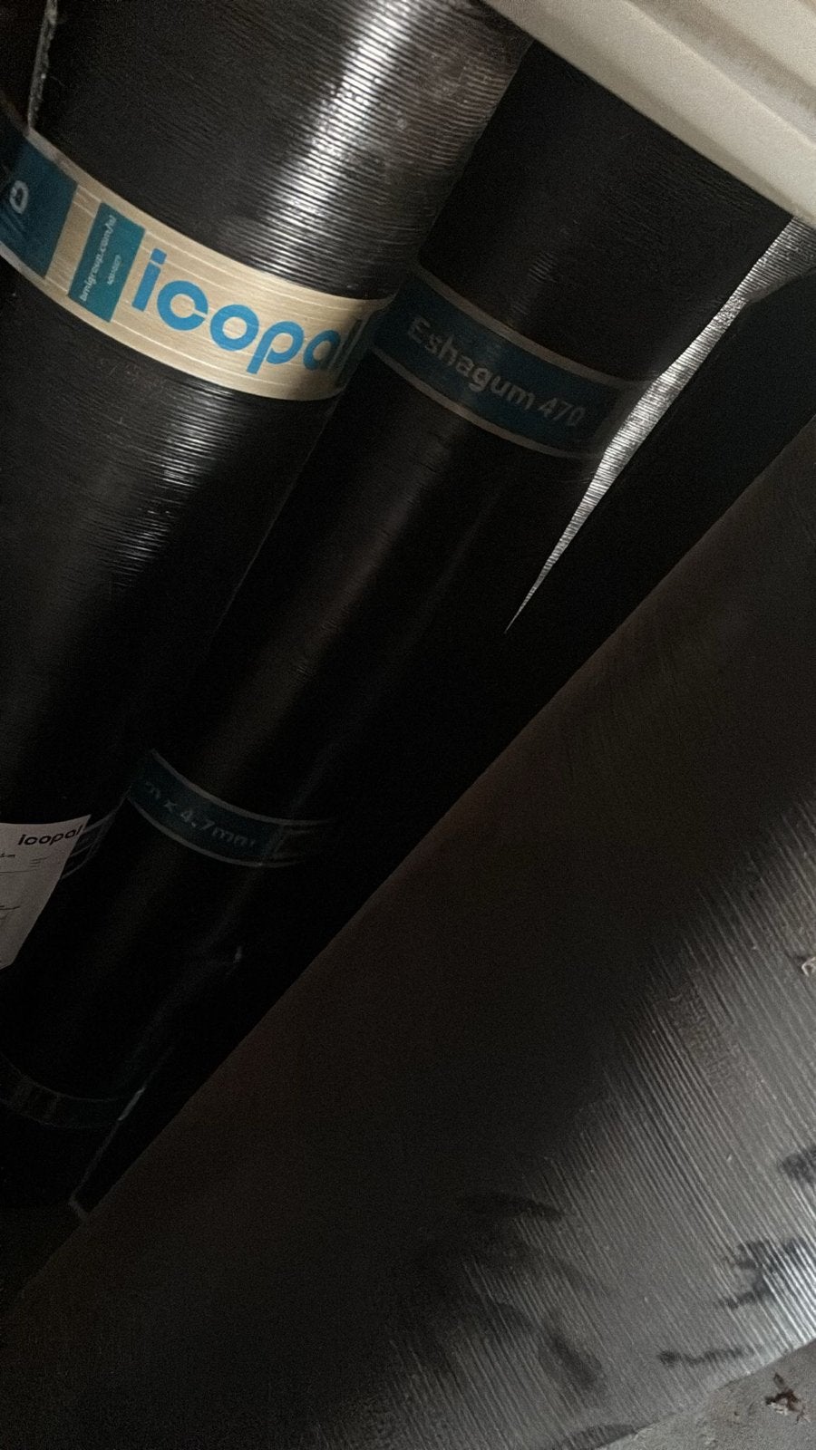 Dakleer Eshagum 470 Zwart - 2 nieuw, 3 aangebroken rollen, Ophalen, Overige materialen, Gebruikt, Zwart