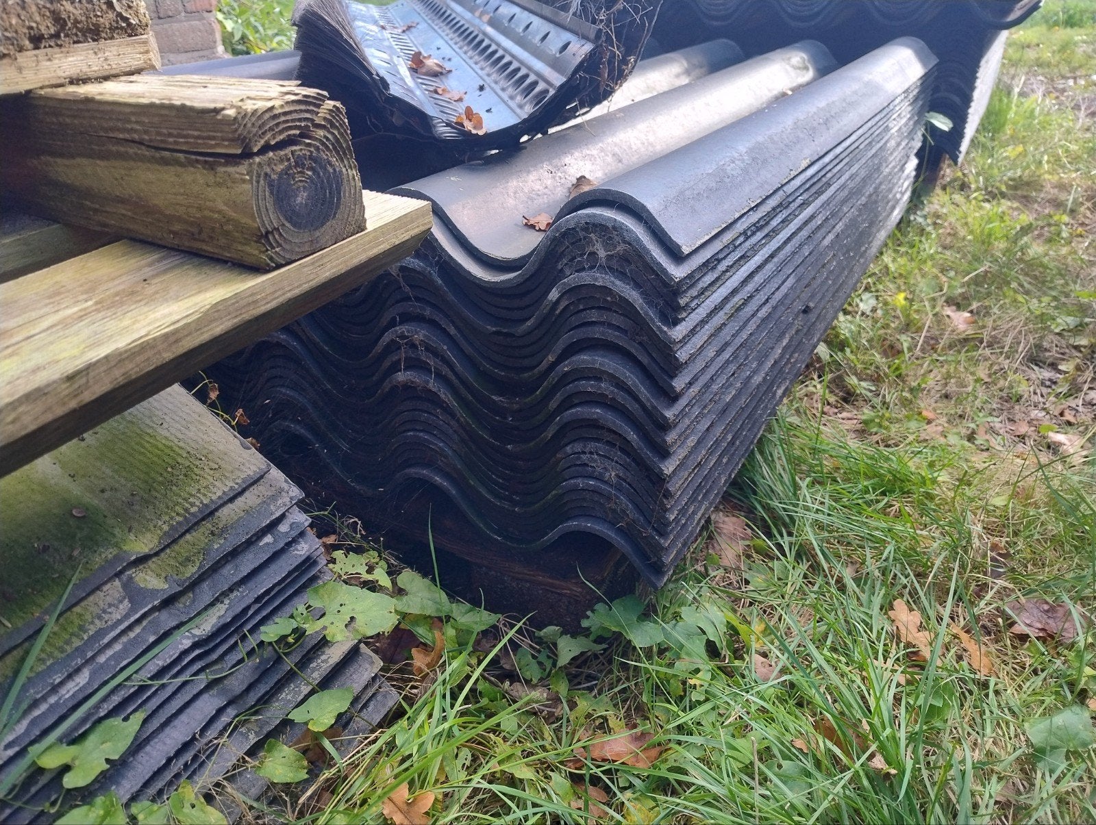 Betonvezel golfplaten asbestvrij, Ophalen, Overige materialen, Gebruikt, Zwart