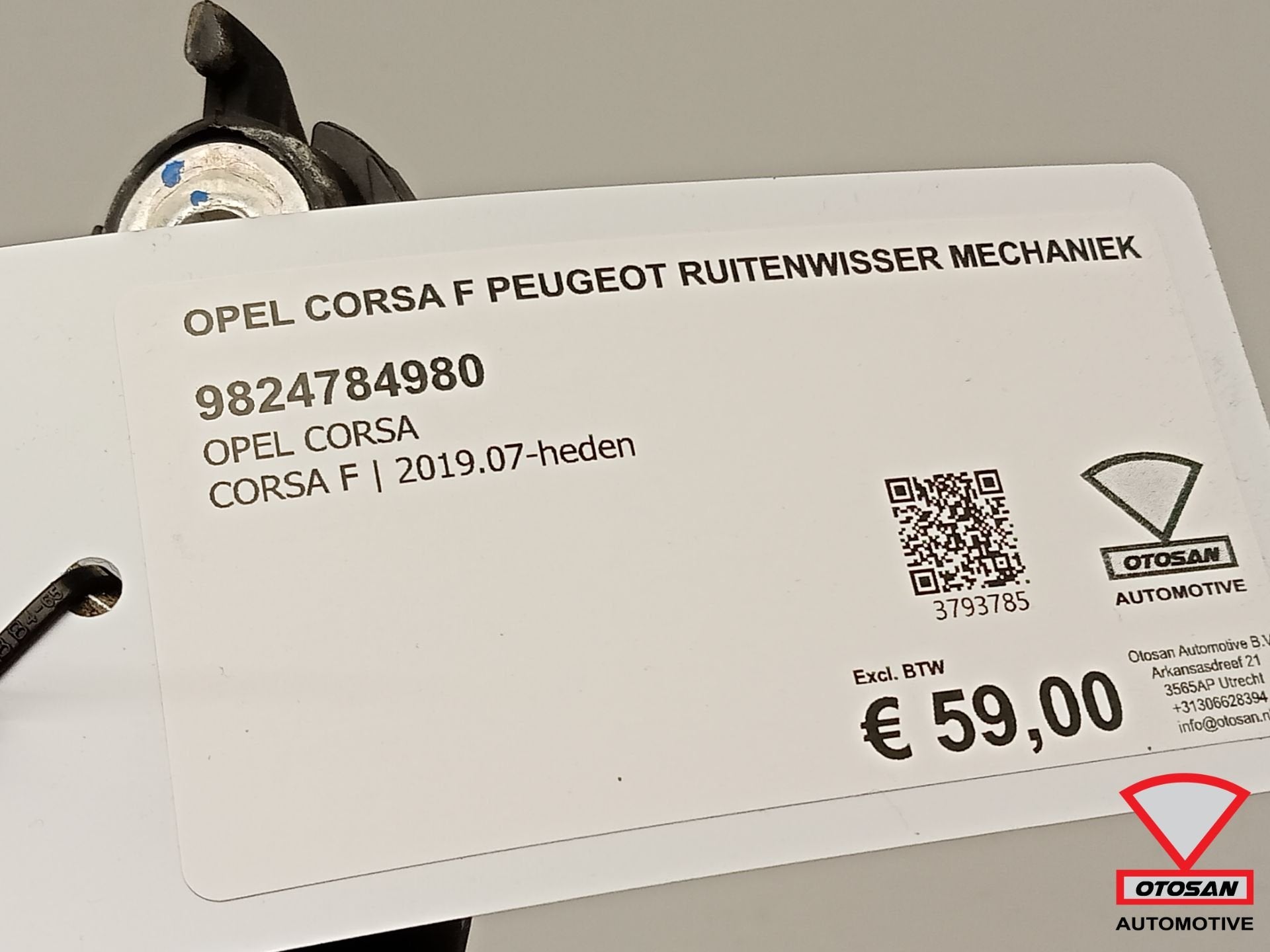 Opel Corsa F Peugeot Ruitenwisser Mechaniek 9824784980, Gebruikt, Opel Automobile GmbH, Ophalen of Verzenden, Kontakt@opel-infoservice.de