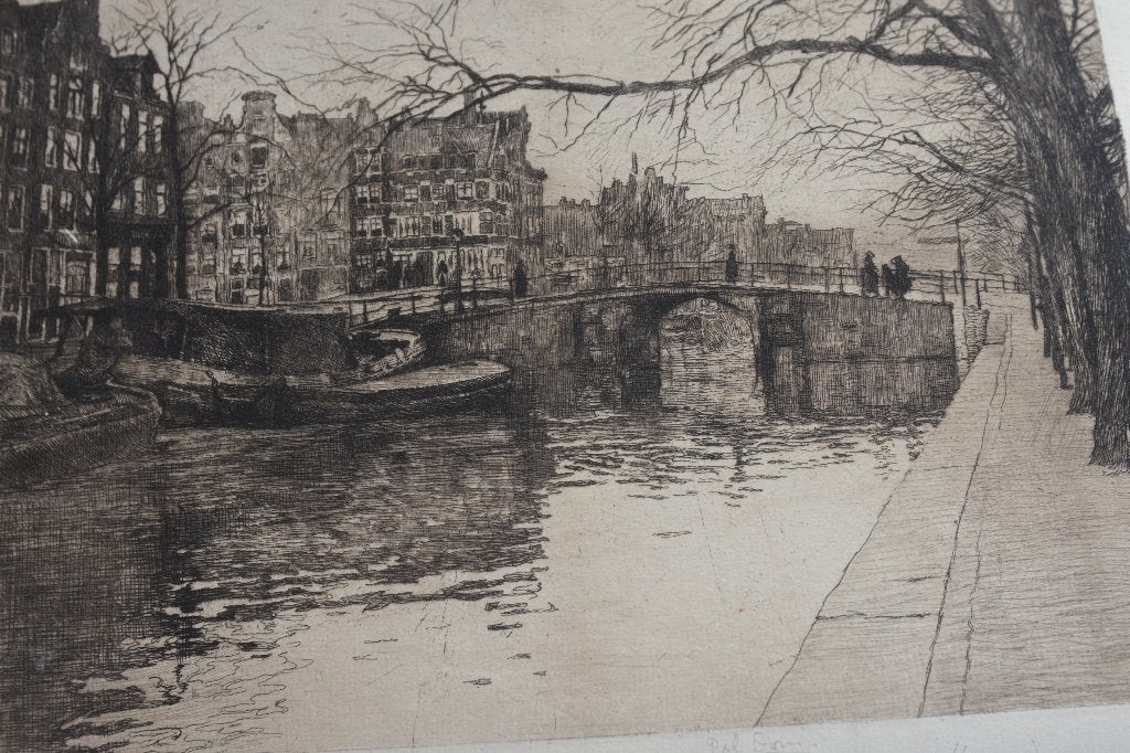 AMSTERDAM BROUWERSGRACHT ETS POL DOM Mooie kwaliteit GE1, Origineel, Stadsgezicht, 1900 - 1949, Verzenden