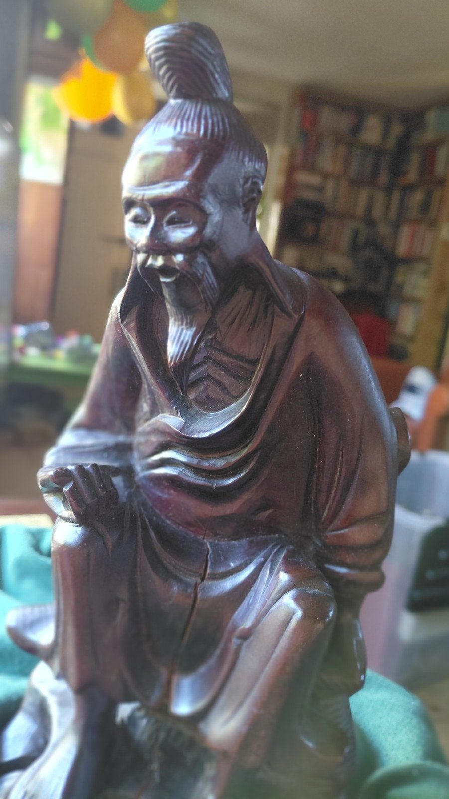 houten beeld moniek, Antiek en Kunst, Kunst | Beelden en Houtsnijwerken, Ophalen of Verzenden