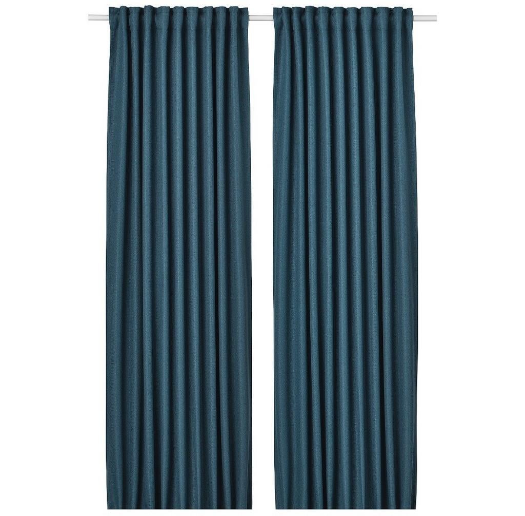 IKEA ANNKAJSA Verduisterende Gordijnen 6 stuks 145x300cm, Ophalen of Verzenden, Blauw, 200 cm of meer, 200 cm of meer