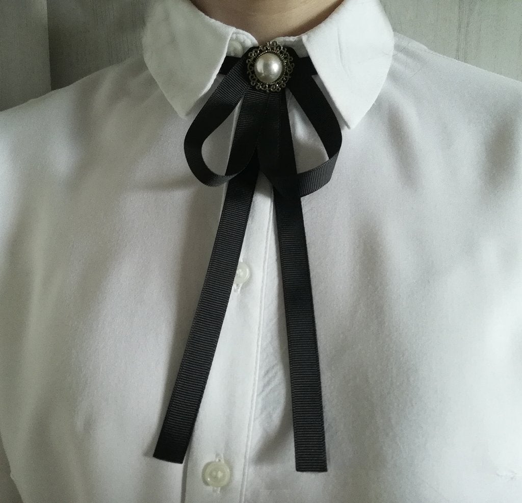Zwarte Strik met Broche, Sieraden, Tassen en Uiterlijk, Overige Accessoires, Ophalen of Verzenden, Nieuw