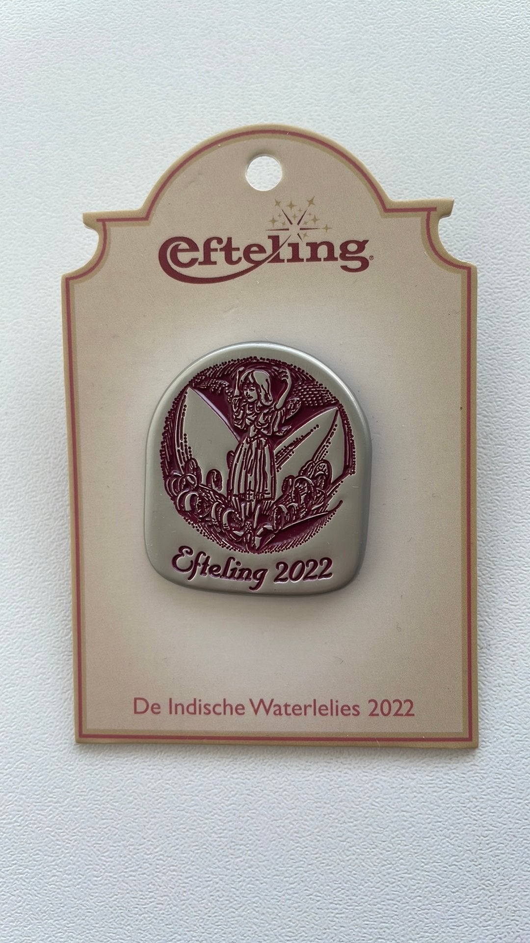 Efteling pin De Indische Waterlelies 2022 op kaartje EPP 441, Ophalen of Verzenden, Nieuw, Button of Speldje