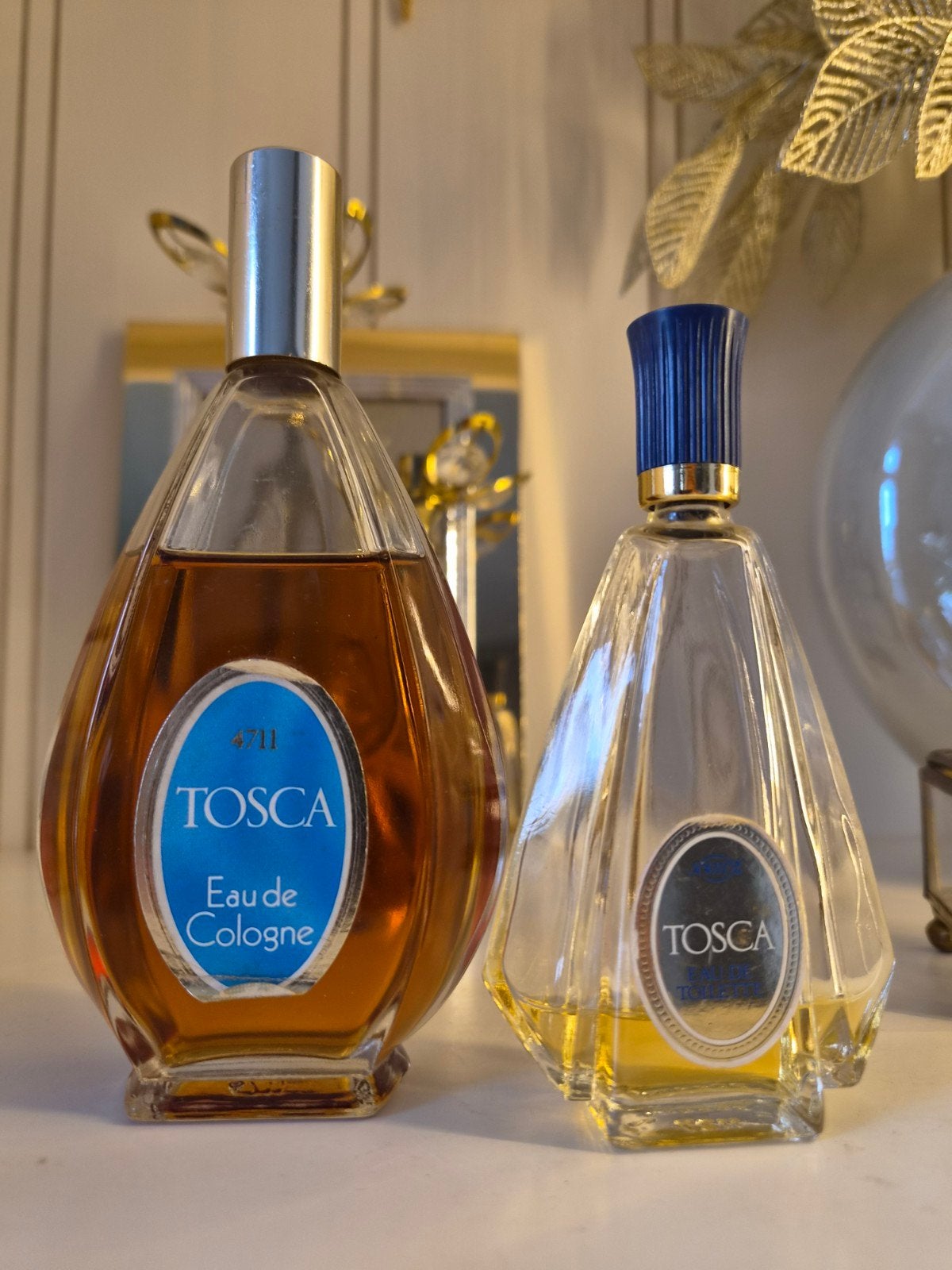 Vintage Tosca 4711 Eau de Cologne 90ml & 30ml Parfum Flesjes, Ophalen of Verzenden, Gebruikt