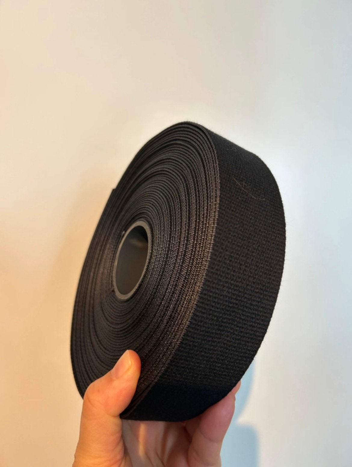 Katoenband/tassenband zwart 43mm breed, Ophalen of Verzenden, Zo goed als nieuw, Lint, Band of Elastiek