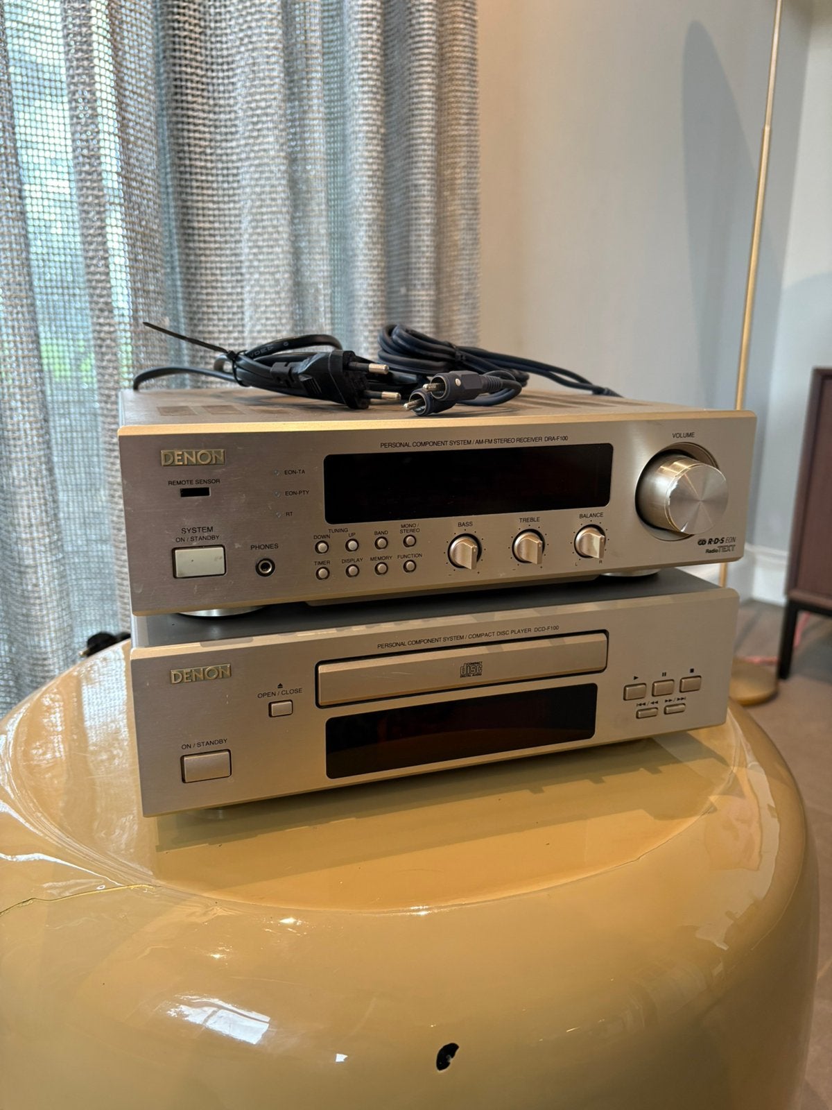 Denon  F100 stereoset – DRA-F100 receiver DCD-F100 CD-speler, Ophalen of Verzenden, Gebruikt, Cd-speler, Denon