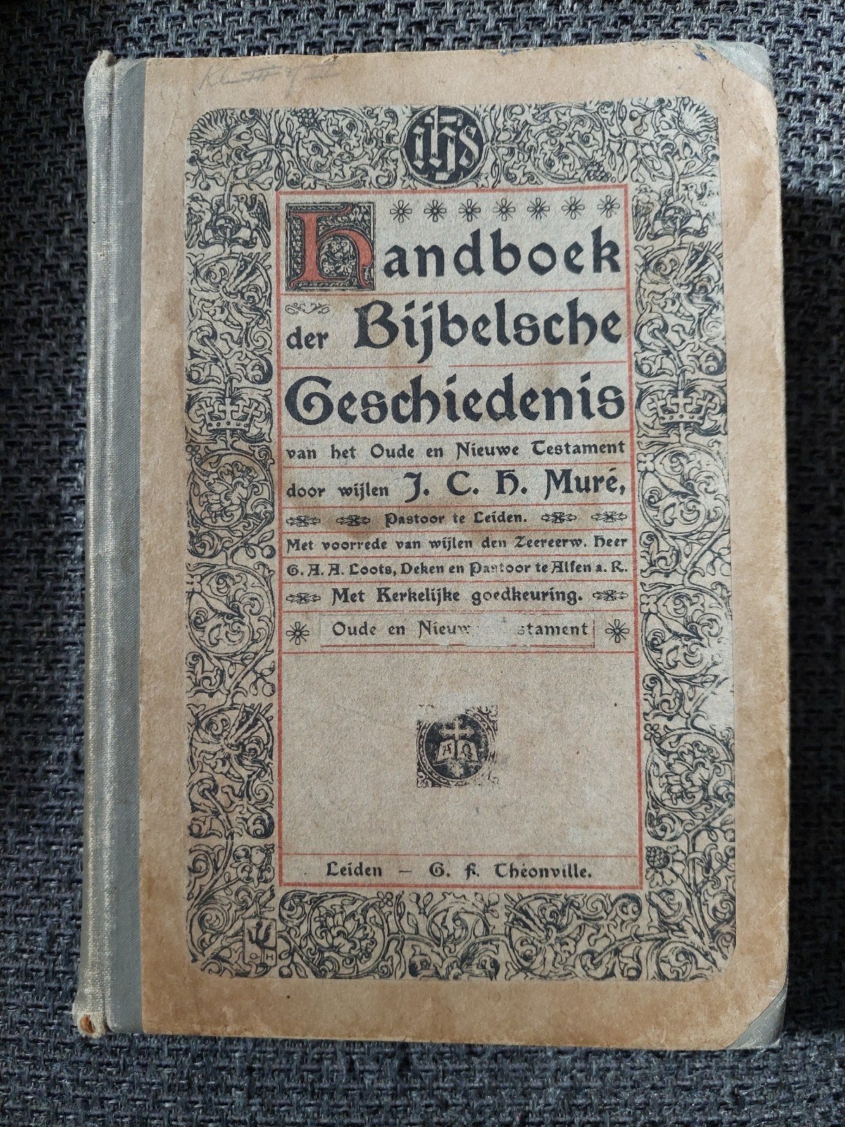Handboek der Bijbelsche Geschiedenis - 8e druk 1920, Ophalen of Verzenden, J.C.H. Muré