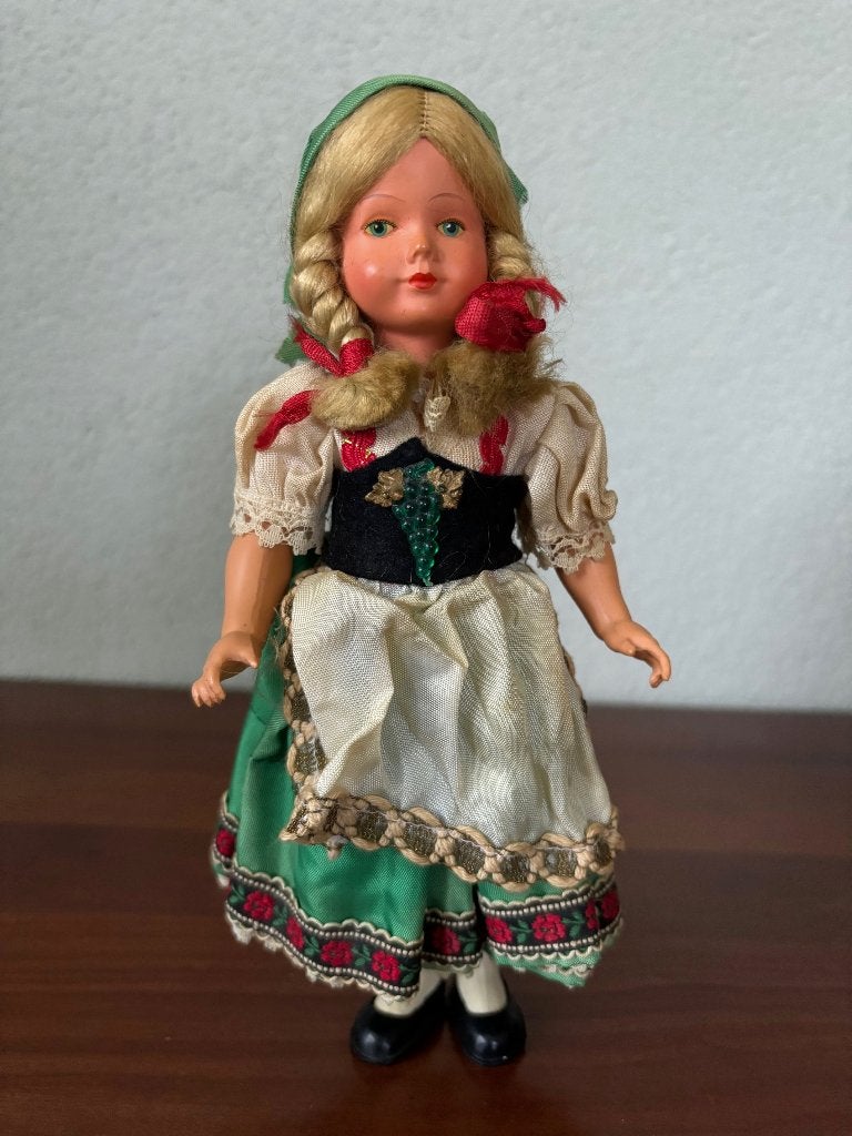 Vintage Pop Oostenrijk 21 cm, Verzamelen, Ophalen of Verzenden, Gebruikt, Pop
