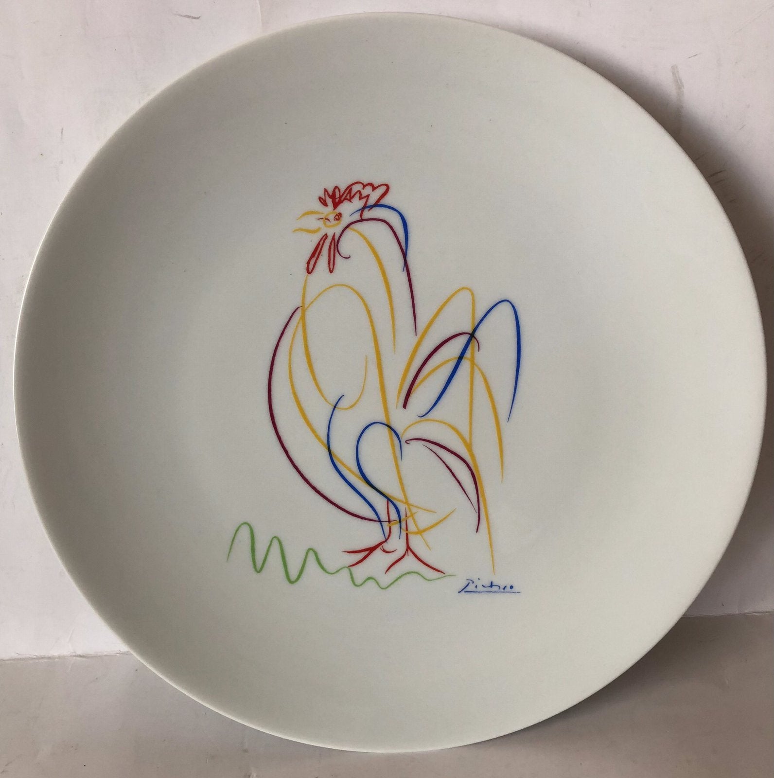 bord Le Coq ( de Haan ) met een ontwerp van Pablo Picasso, Antiek en Kunst, Ophalen