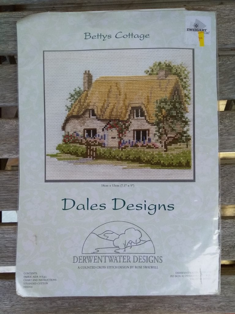 borduurpakket. Dales Designs. Bettys Cottage, Hobby en Vrije tijd, Ophalen of Verzenden, Nieuw, Handborduren, Borduurpakket
