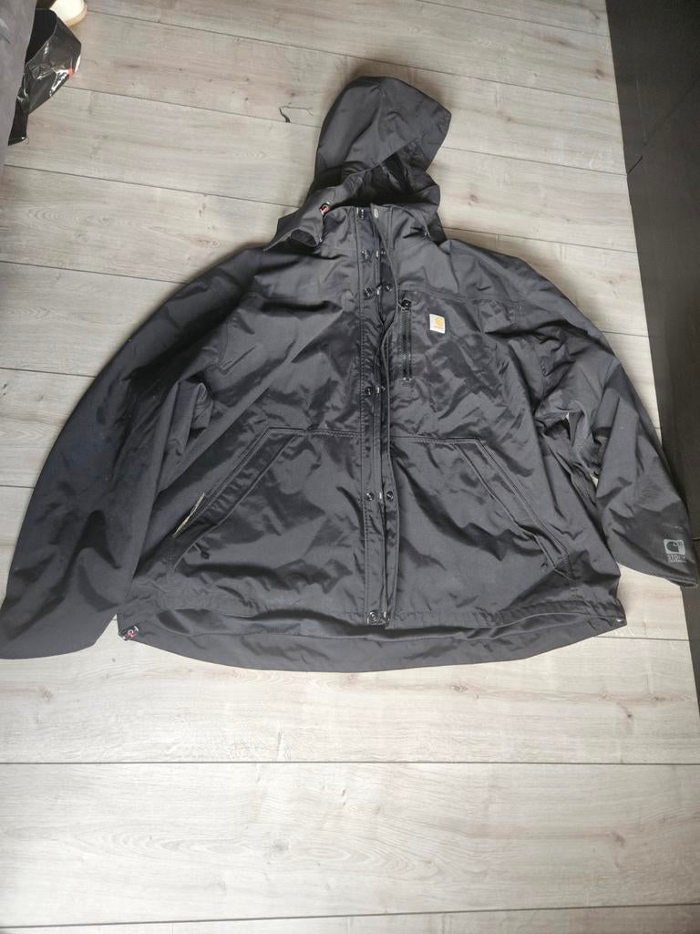 Carhartt WIP Regenjas Zwart Maat 4xl, Zwart, Overige maten, Ophalen of Verzenden, Zo goed als nieuw