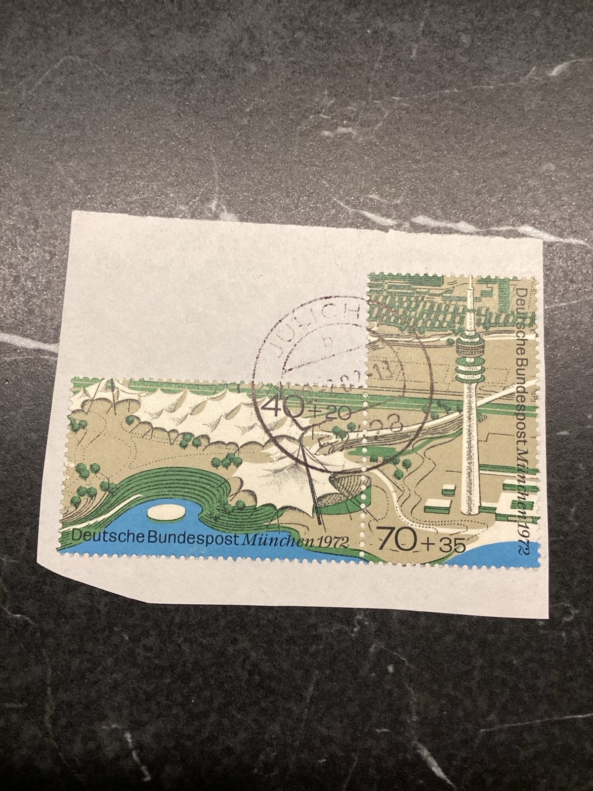 Duitse postzegel München 1972 Olympische Spelen, Postzegels en Munten, Ophalen of Verzenden, BRD, Gestempeld