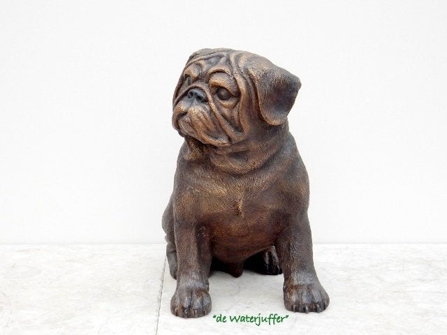 045* Bronzen hond (Boven €75 geen verzendkosten), Ophalen of Verzenden, Nieuw, Overige materialen, Dierenbeeld