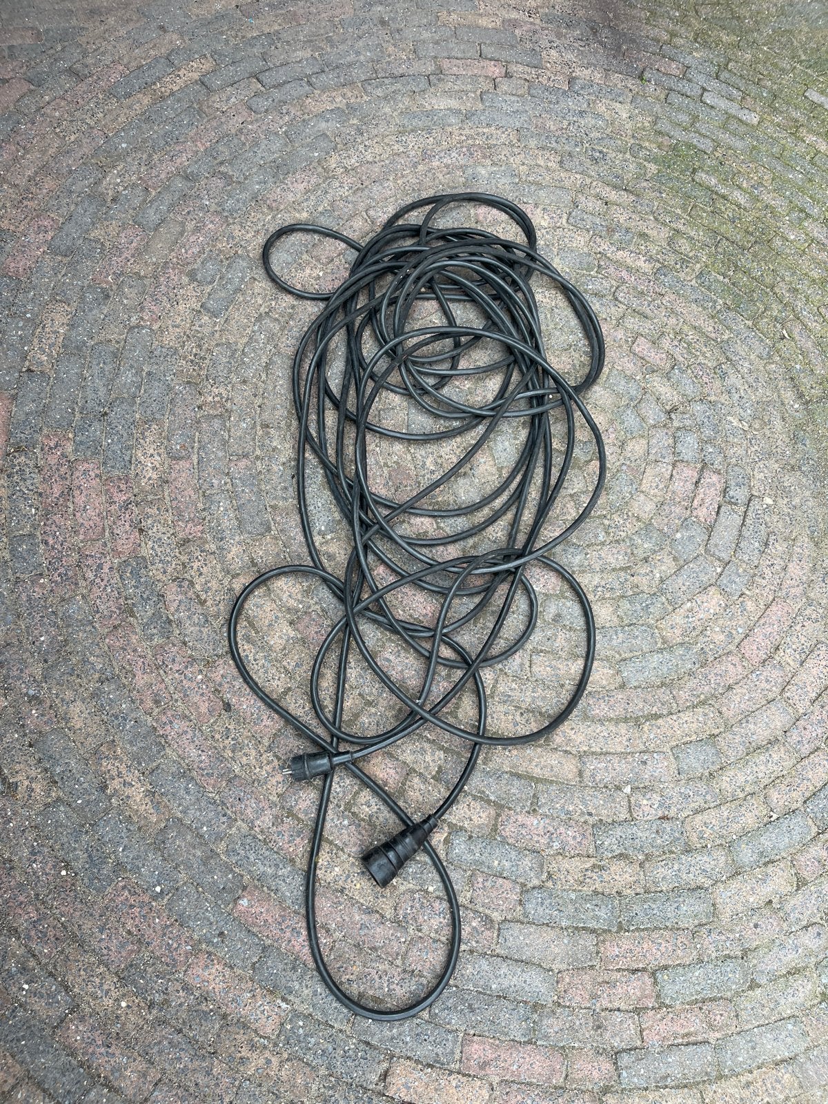 Stroomkabel 25 meter - Zwart, Ophalen of Verzenden, Gebruikt, Overige merken, Kabel of Snoer