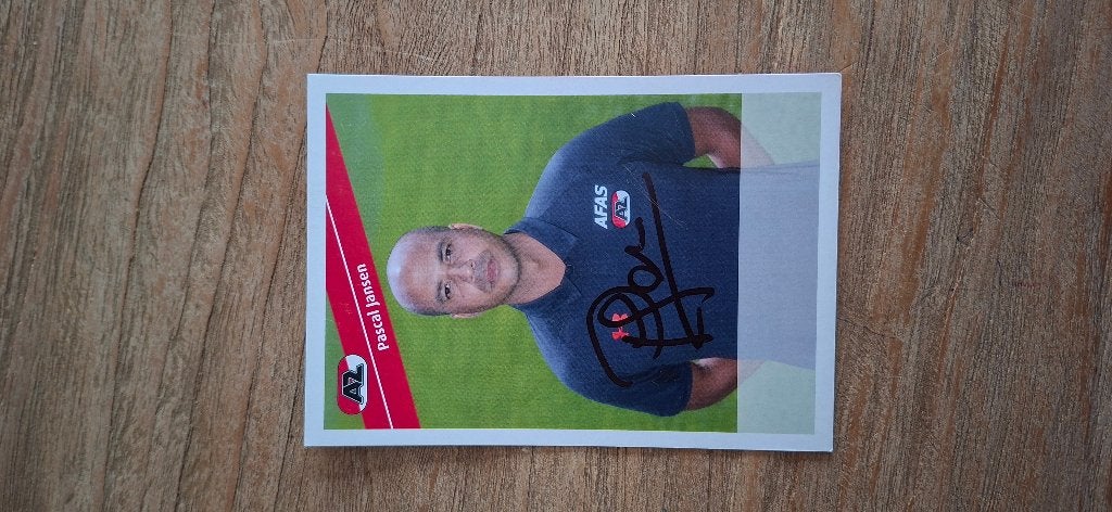 Spelerskaart met handtekening; Pascal Jansen # AZ PSV, Ophalen of Verzenden, Nieuw, AZ, Spelerskaart