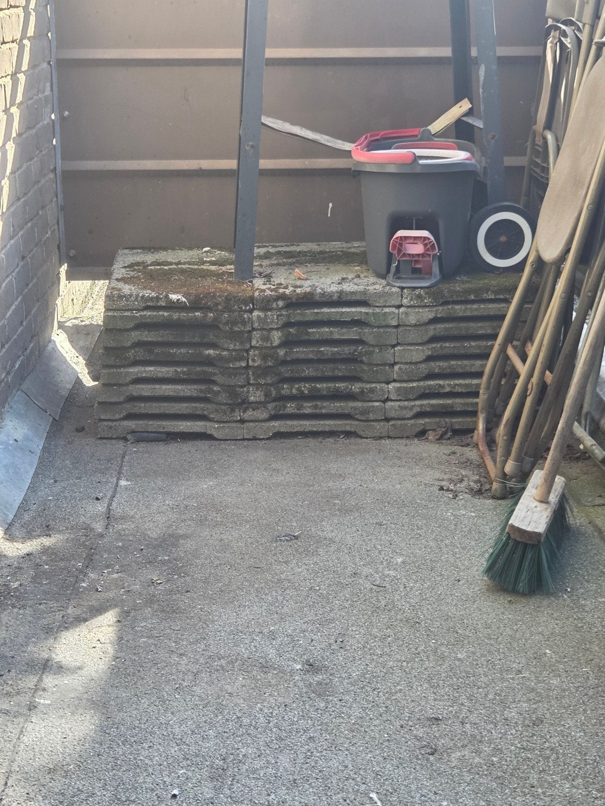 48 gebruikte betonnen stenen, Ophalen, Gebruikt, 5 tot 10 m², Beton