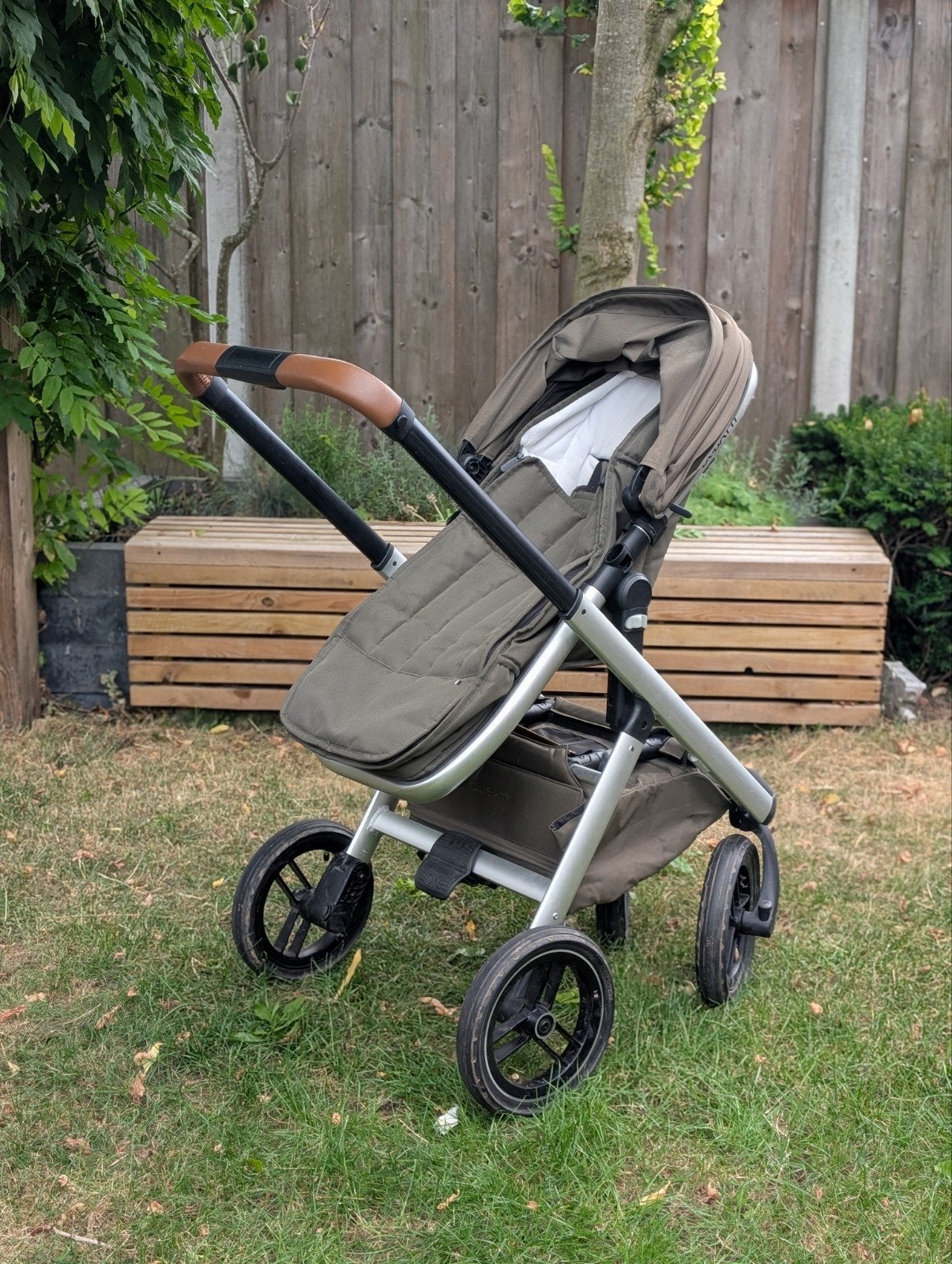 Dubatti Kinderwagen 2-in-1 Kaki/Groen incl. reiswieg, Kinderen en Baby's, Kinderwagens en Combinaties, Gebruikt, Combiwagen, Verstelbare duwstang