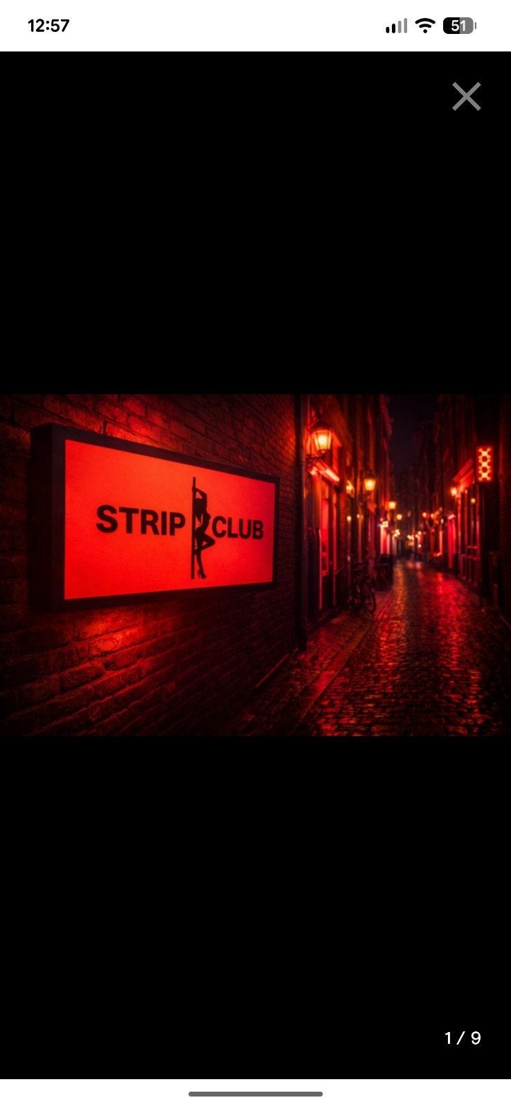 Wall Light Strip Club.Stripper Bar., Ophalen of Verzenden