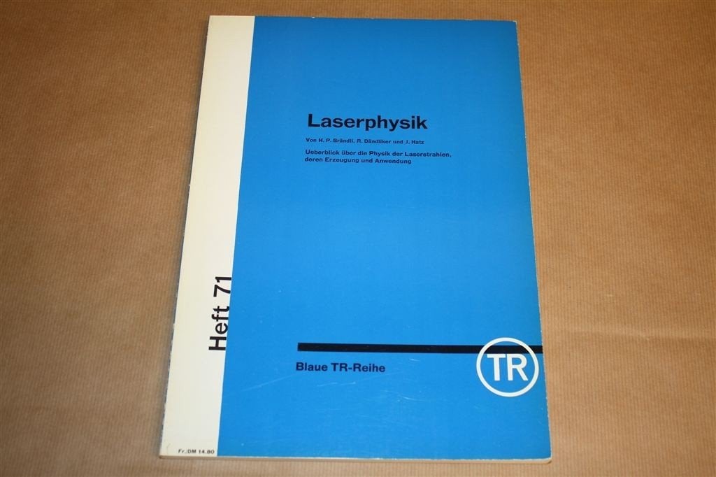 Laserphysik - Blaue TR-Reihe, Ophalen of Verzenden, Zo goed als nieuw, Bouwkunde