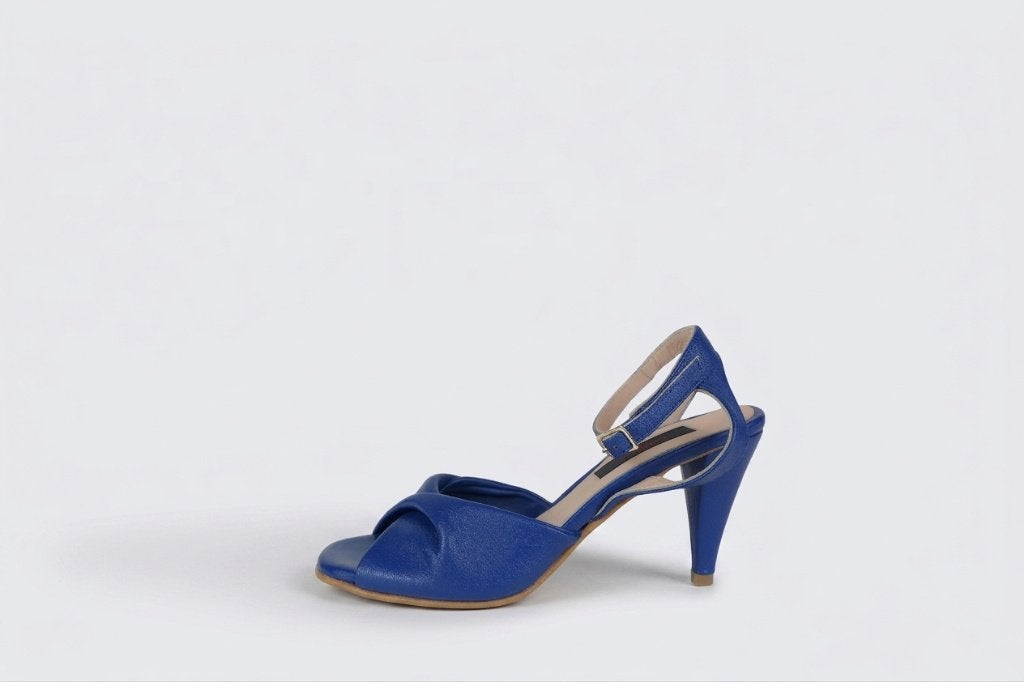 Italiaanse Sandalen - Royal blauw Leder - Maat 40 (NIEUW), Blauw, Nieuw, Sandalen of Muiltjes, Ophalen of Verzenden