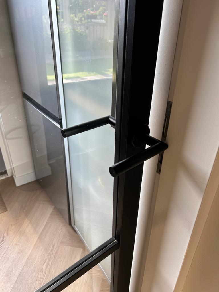 Staallook deur opdek rechtsdraaiend, Doe-het-zelf en Verbouw, Deuren en Horren, Ophalen, Gebruikt, 80 tot 100 cm, Binnendeur