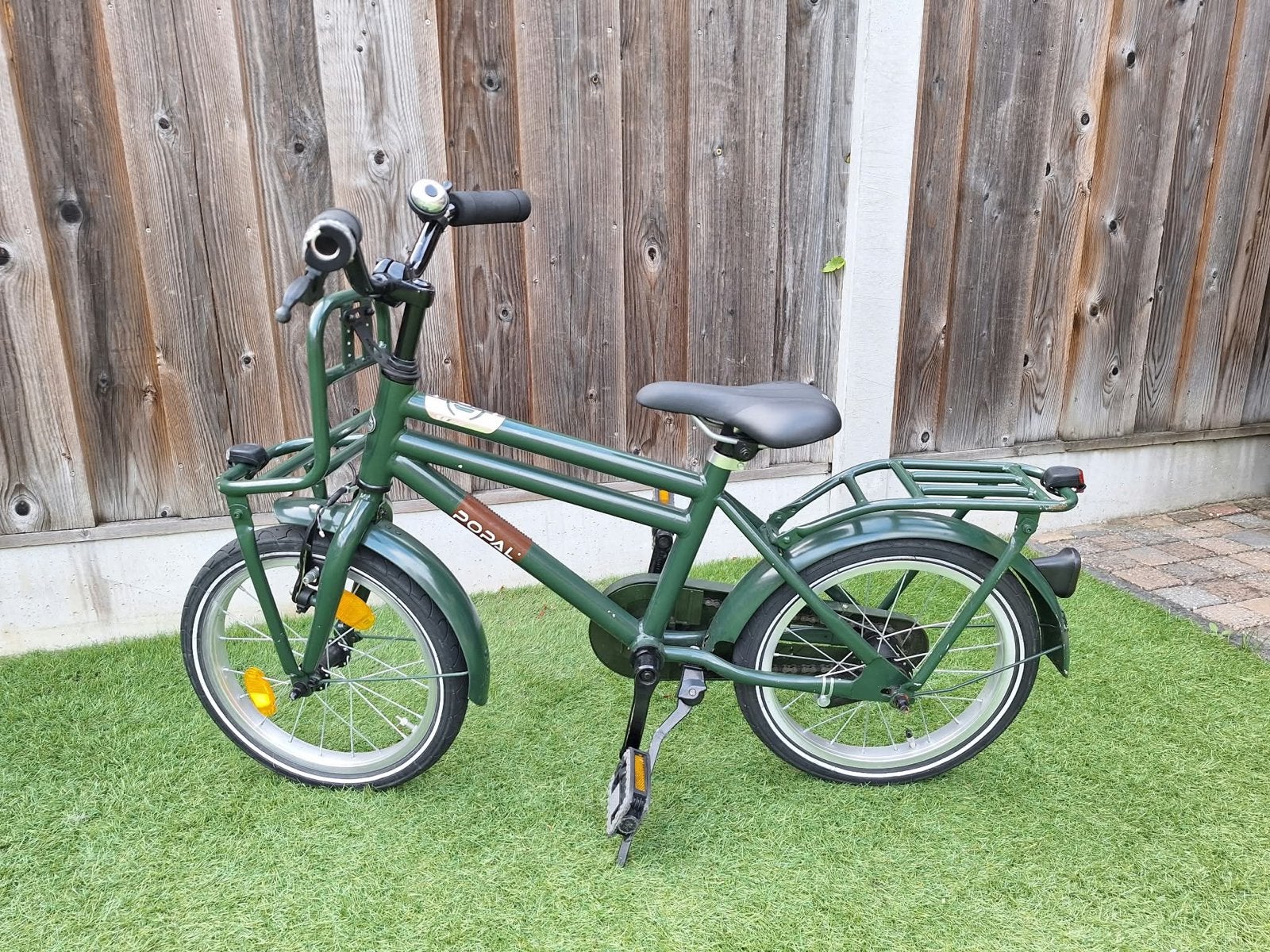Popal Daily Dutch Basic 16 inch kinderfiets groen, Ophalen, Gebruikt, Velgrem, 16 tot 20 inch