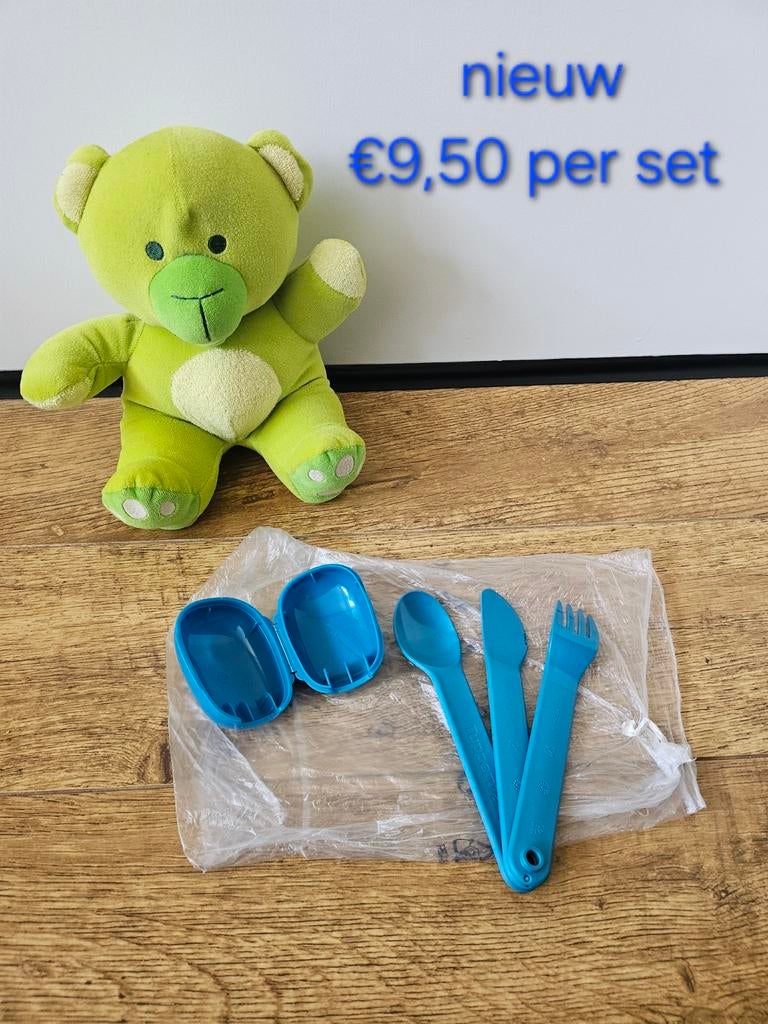 Tupperware nieuwe bestek to go sets - blauw, Ophalen of Verzenden, Nieuw, Blauw, Overige typen