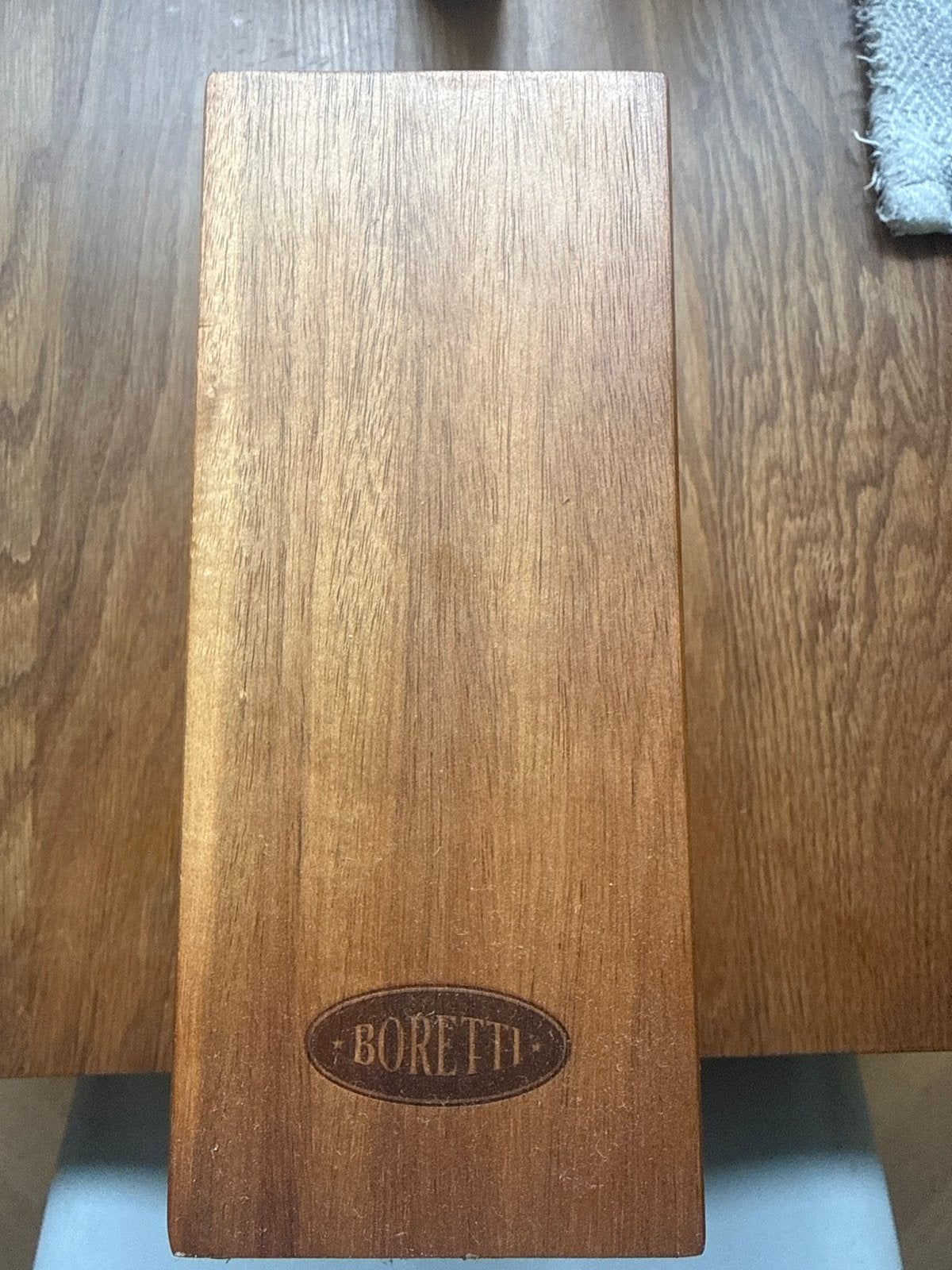 Boretti messenblok van hout, Hout, Ophalen of Verzenden, Overige typen, Gebruikt