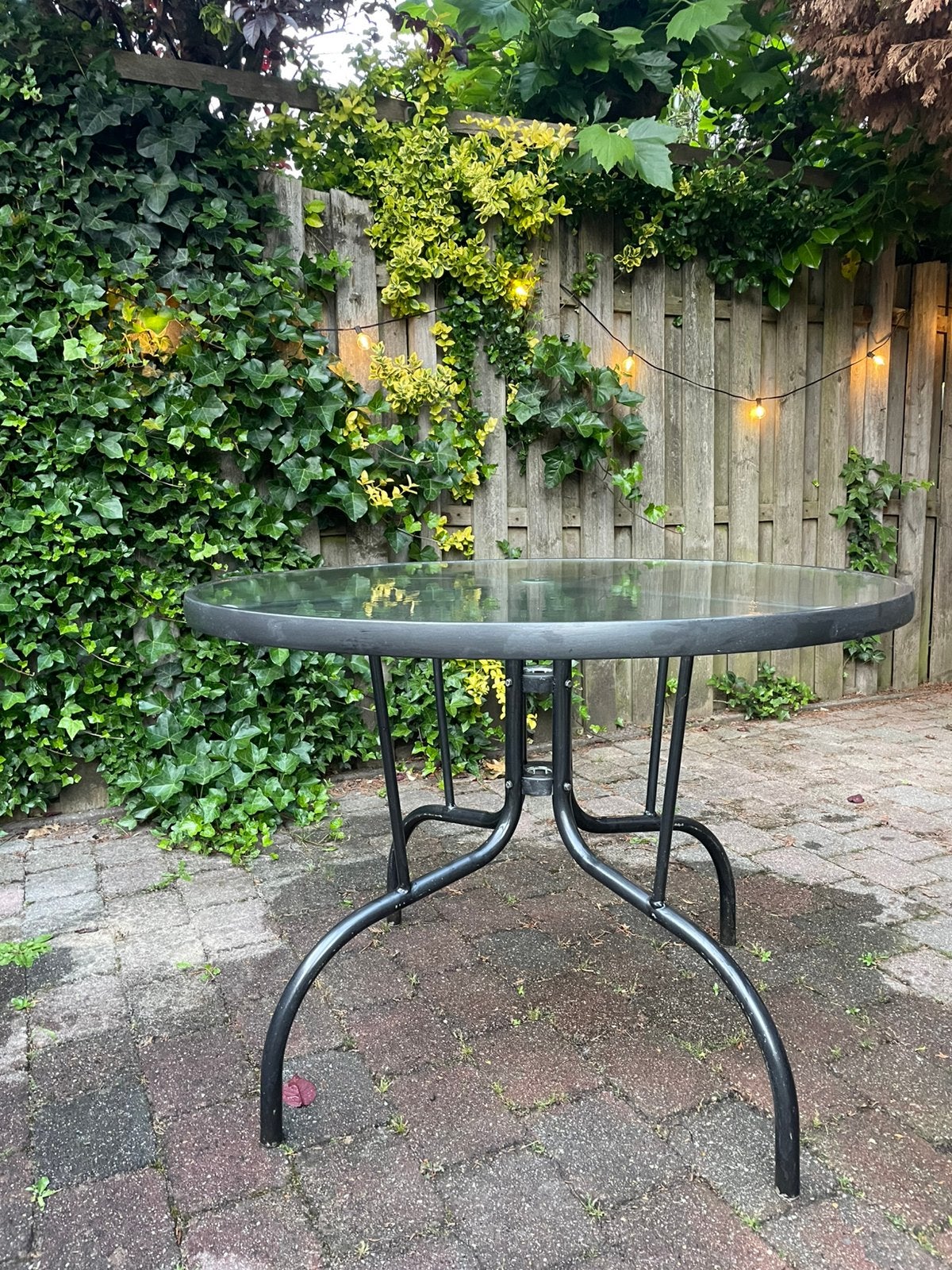 Tuintafel rond, Tuin en Terras, Tuintafels, Ophalen, Gebruikt, Rond