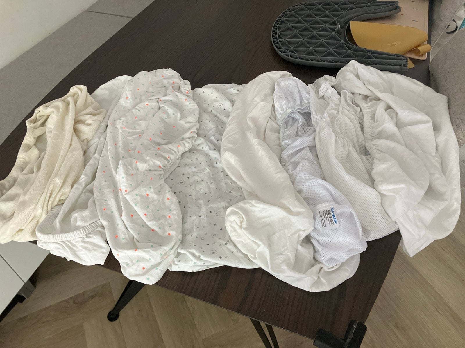 Baby bedje hoesje - Set van 8 hoeslakens voor babybedje, Ophalen, Gebruikt, Overige merken, Hoeslaken of Sloop
