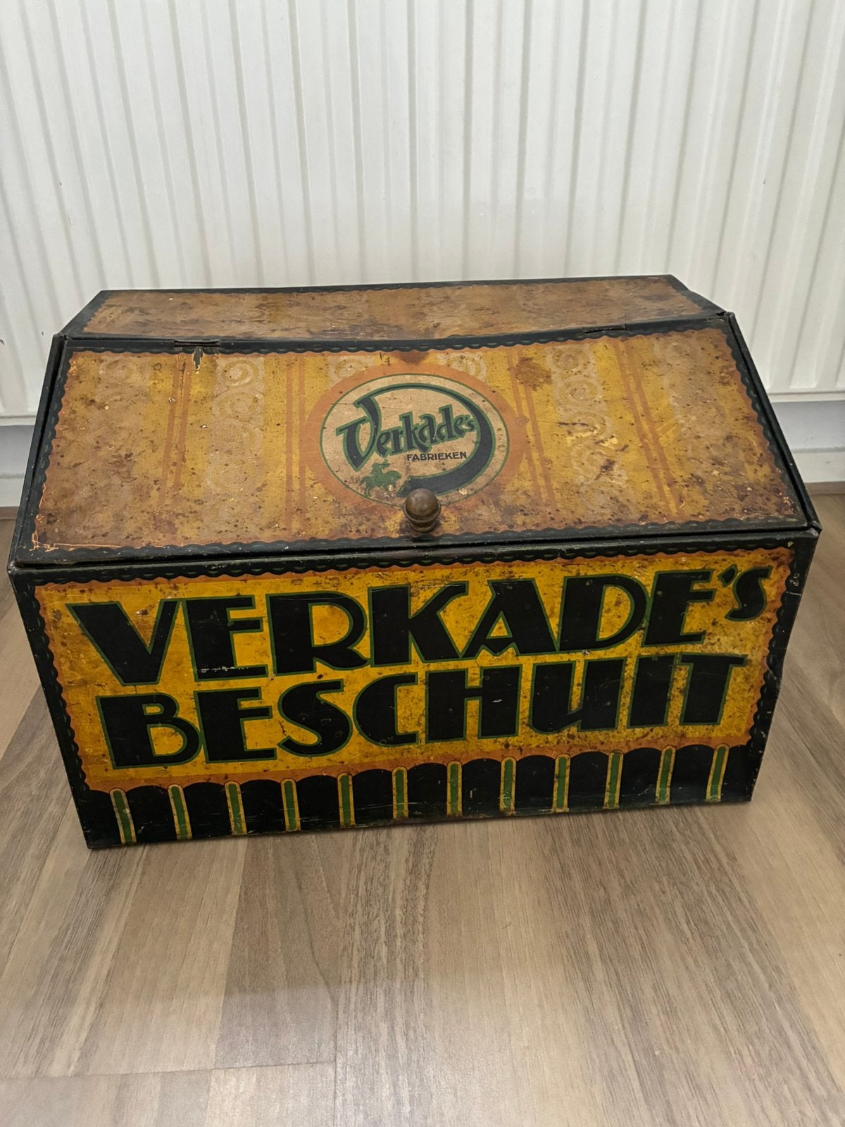 Verkade groot blik, Ophalen of Verzenden, Zo goed als nieuw, Koek(jes), Verkade