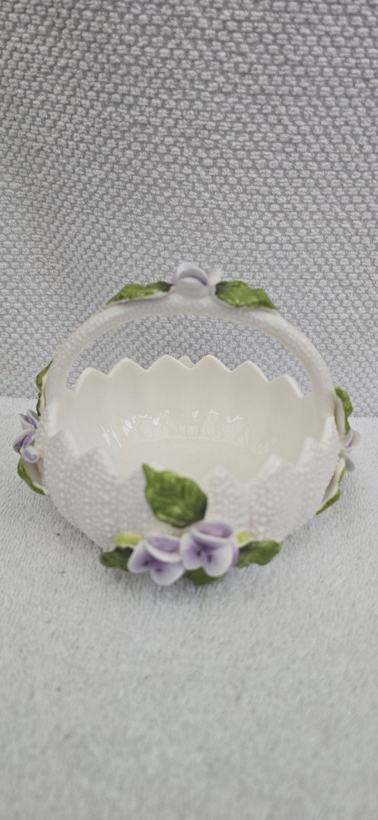 Formano Porseleinen Mandje met Viooltjes Decoratie, Ophalen of Verzenden