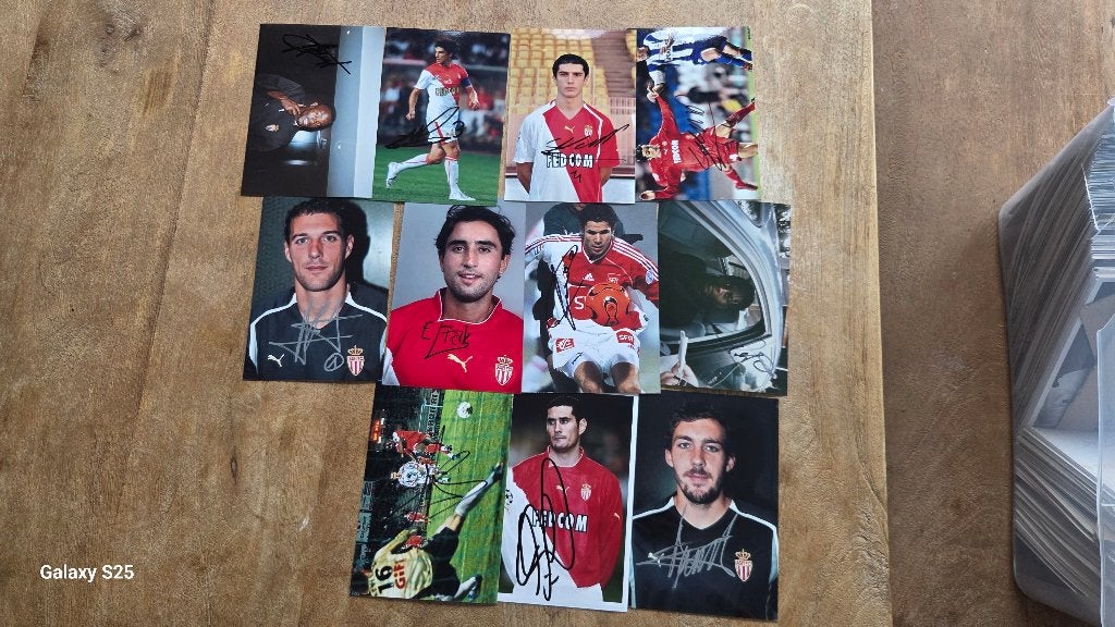 11x AS Monaco foto's originele handtekeningen, Verzamelen, Ophalen of Verzenden, Zo goed als nieuw, Buitenlandse clubs, Spelerskaart