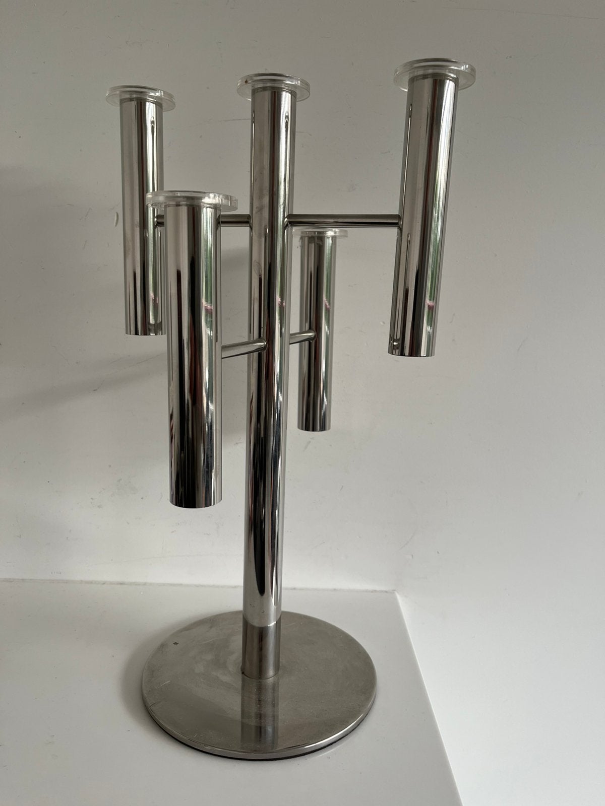 VINTAGE DESIGN   —  WMF —. KANDELAAR., Huis en Inrichting, Ophalen of Verzenden, Zo goed als nieuw, Kandelaar
