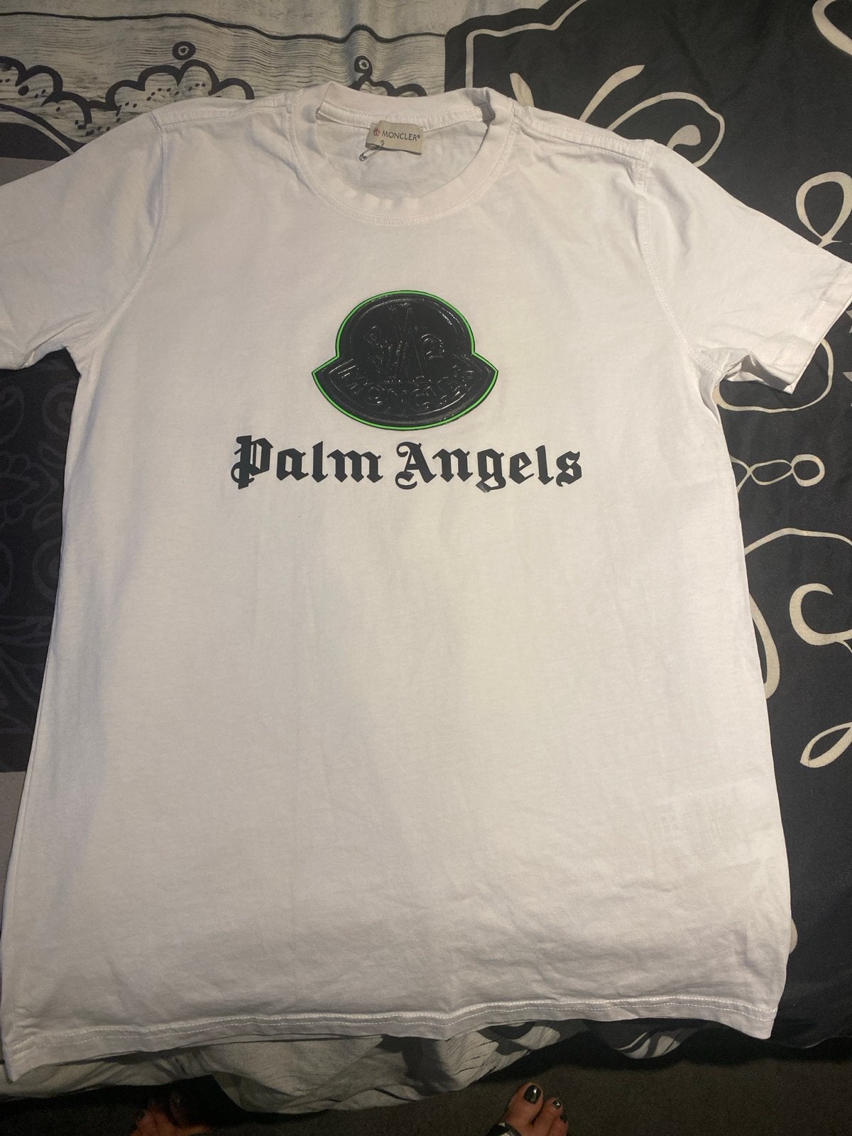 Moncler Palm Angels T-shirt Wit Maat S, Kleding | Heren, Ophalen of Verzenden, Gedragen, Maat 46 (S) of kleiner, Wit