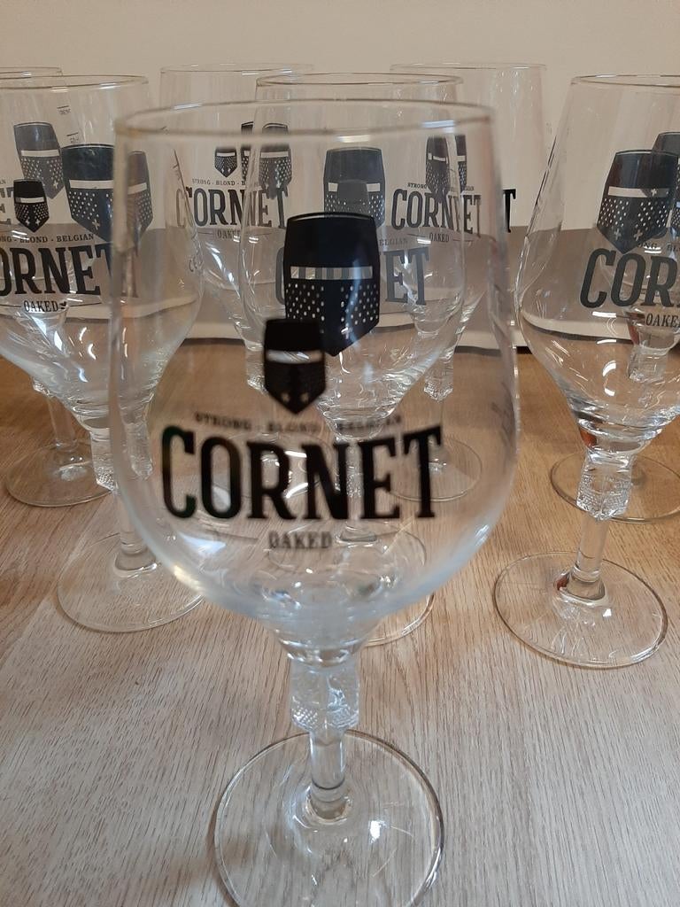 8 cornet bier glazen ook leuk voor cocktails, Ophalen of Verzenden