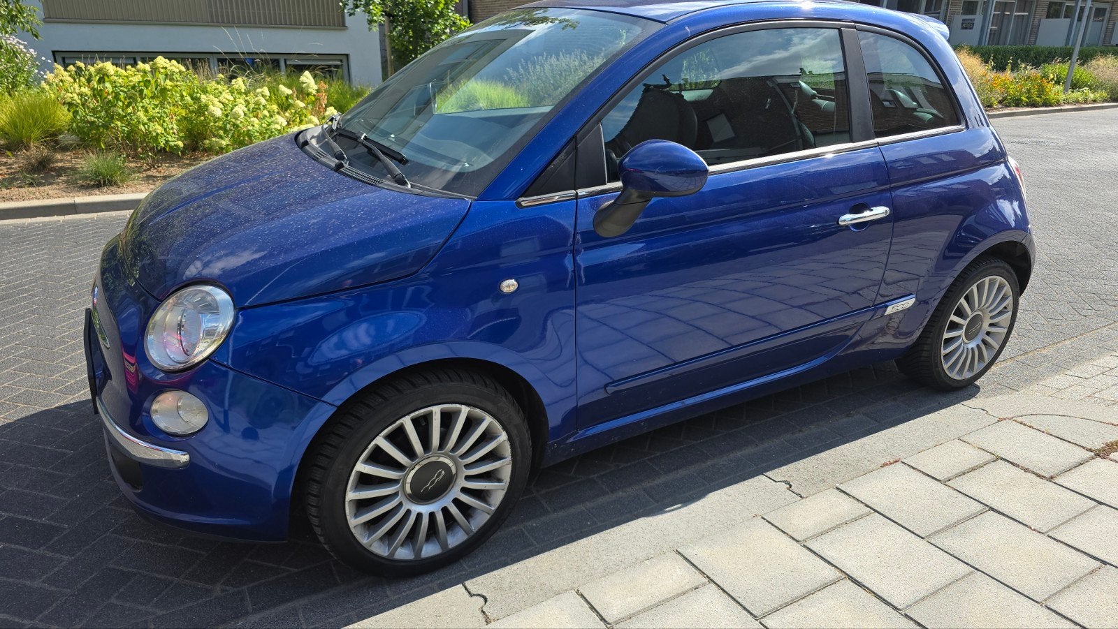 Fiat 500 1.2 C 2010 Blauw, Auto's, Voorwielaandrijving, 1242 cc, 4 cilinders, 840 kg