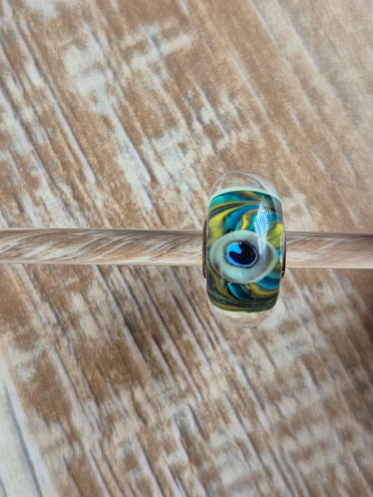 Trollbeads Uniek Peacock CC" gemerkt", Glas of Kristal, Nieuw, Ophalen of Verzenden, Trollbeads