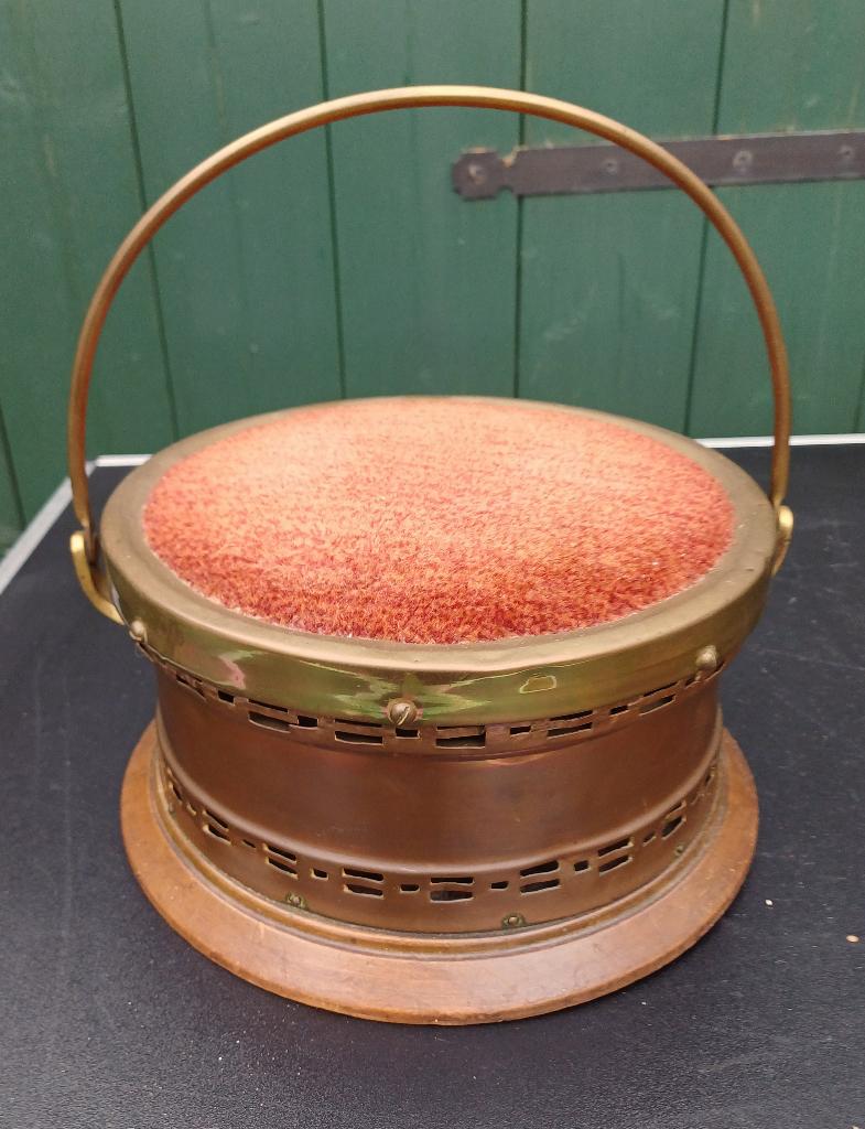 oude koper stoof 26 cm, Antiek en Kunst, Curiosa en Brocante, Ophalen of Verzenden