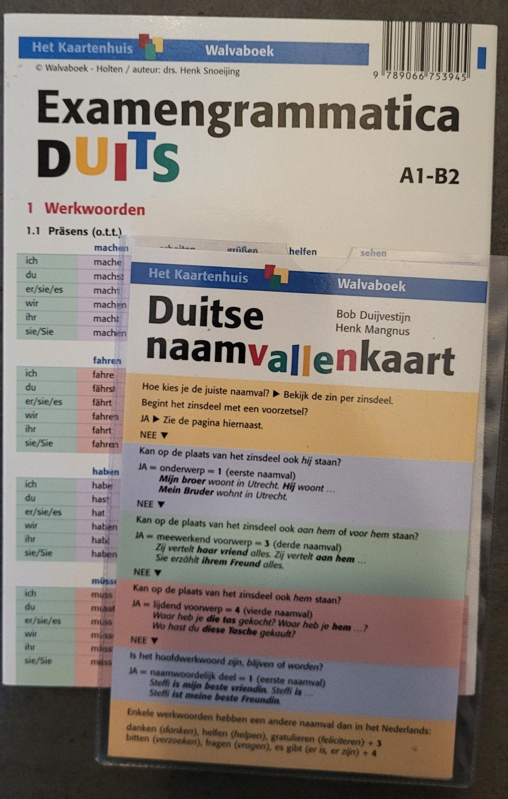 Duitse Grammatica & Naamvallenkaart A1-B2, Verzenden, Zo goed als nieuw, Drs. Henk Snoeijing, Bob Duijvestijn, Henk Mangnus, Non-fictie