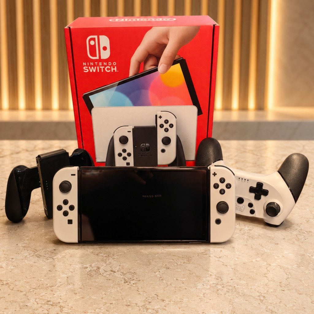 Nintendo Switch Oled 64GB Spelcomputer - In Nette Staat, Spelcomputers en Games, Nintendo, Zo goed als nieuw, Support@nintendo.com