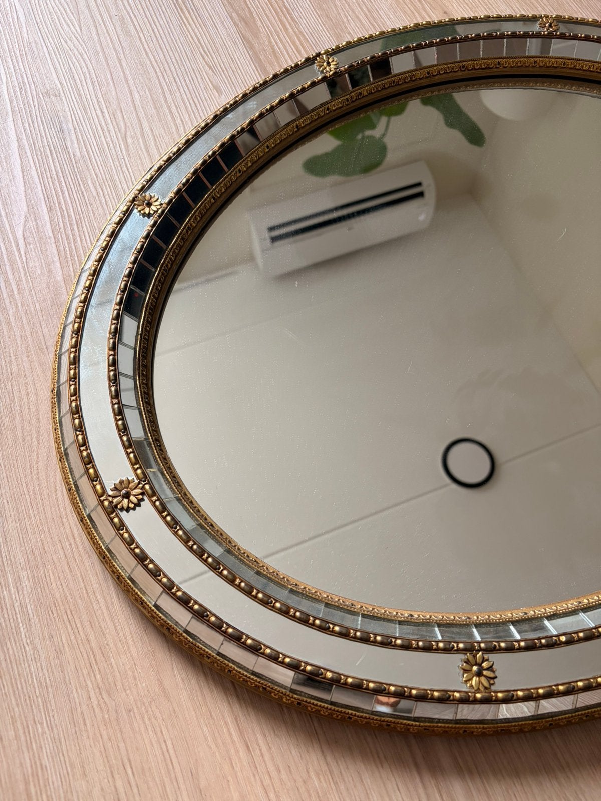 Vintage gouden spiegel, Ophalen, Minder dan 50 cm, -, -