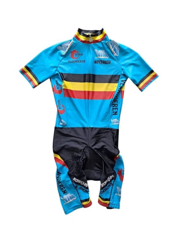 Wielertrui Nationaal Team België - Vlaanderen T-Interim 2003, Fietsen en Brommers, Fietsaccessoires | Fietskleding, S, Gebruikt