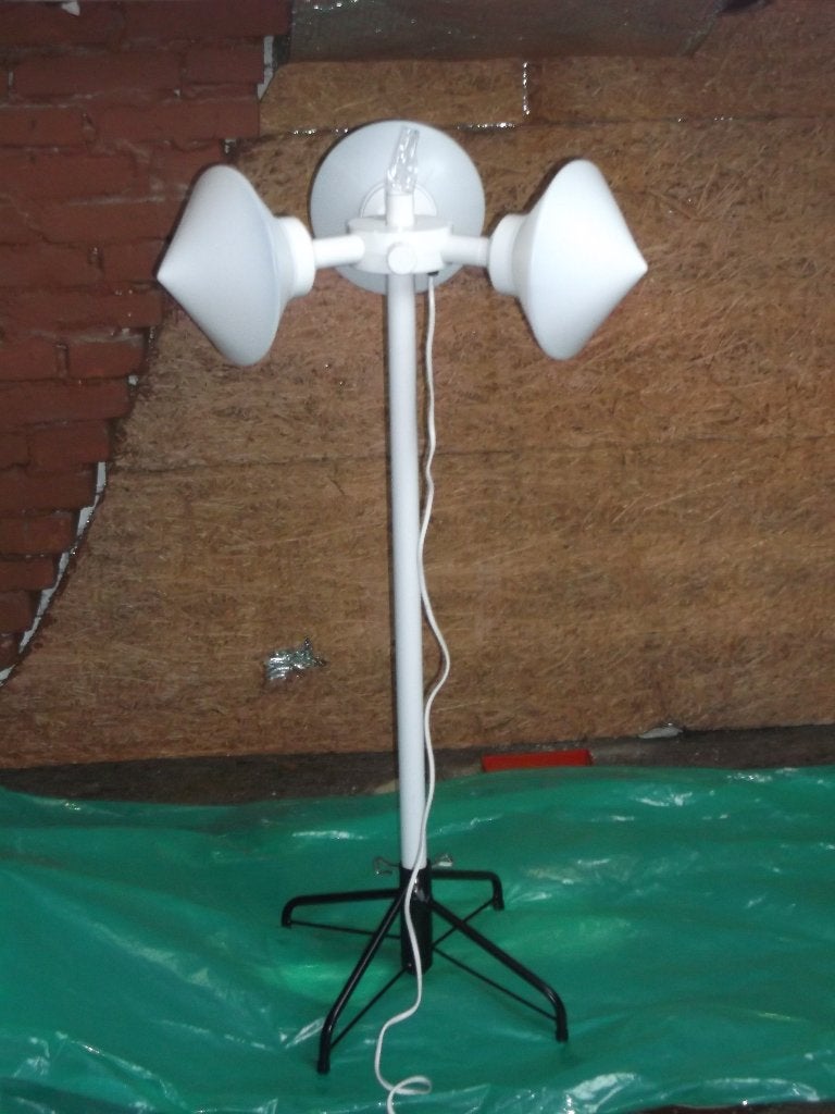Hang/vloer/wand/parasollamp, Huis en Inrichting, Ophalen of Verzenden, Zo goed als nieuw, Kunststof, Wit
