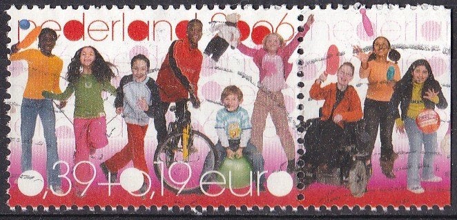 Kinderpostzegels - gebruikt – NVPH 2445c tab, Ophalen of Verzenden, Na 1940, Gestempeld