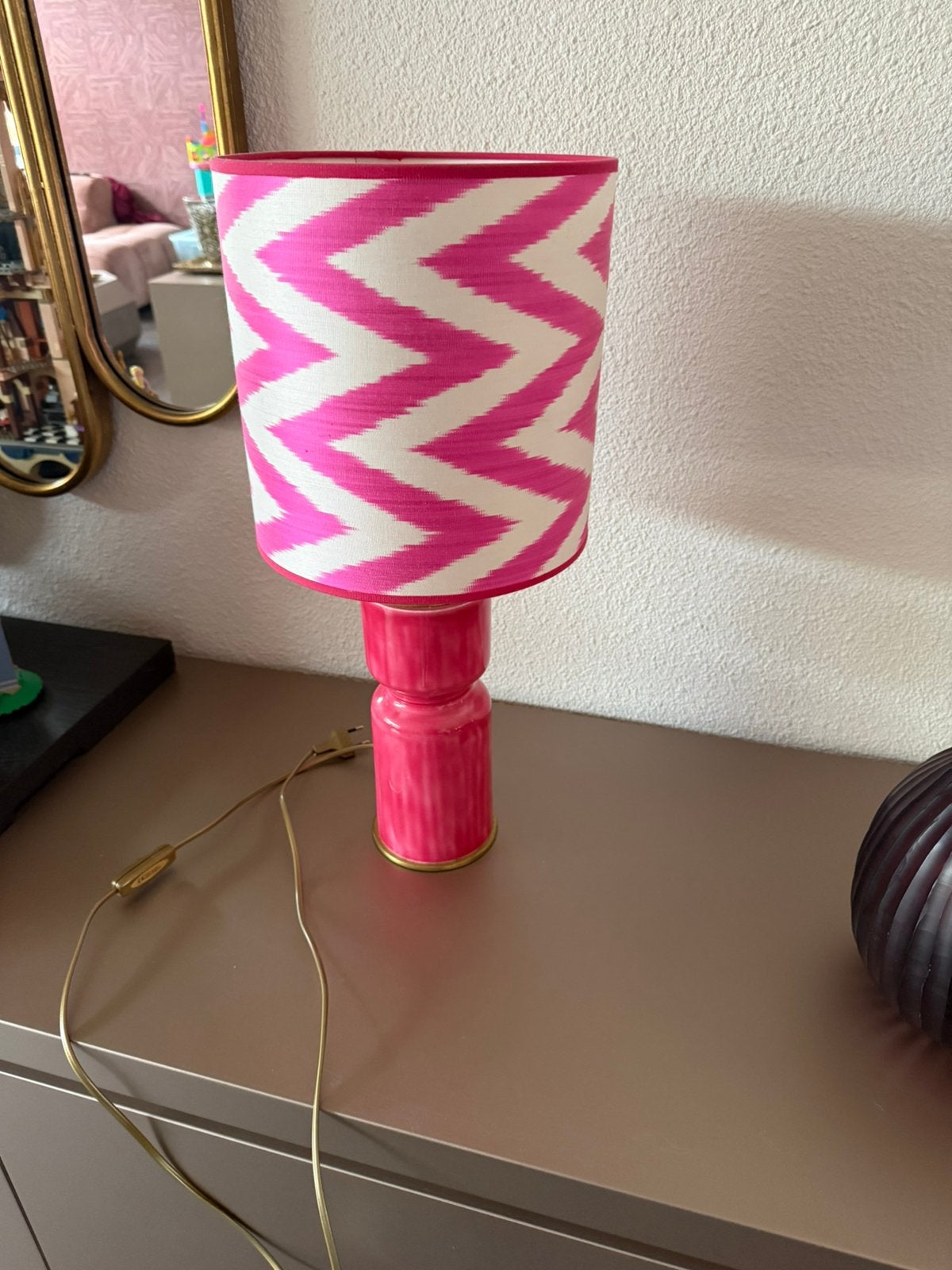Madame gargae roze tafellamp, Ophalen of Verzenden, Zo goed als nieuw, Sfeerlamp