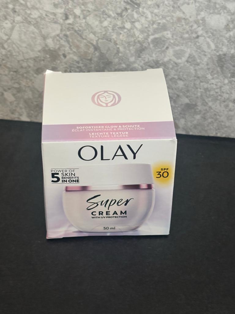 Olay Super Cream met UV-bescherming SPF 30, 50 ml, Sieraden, Tassen en Uiterlijk, Uiterlijk | Gezichtsverzorging, Ophalen of Verzenden