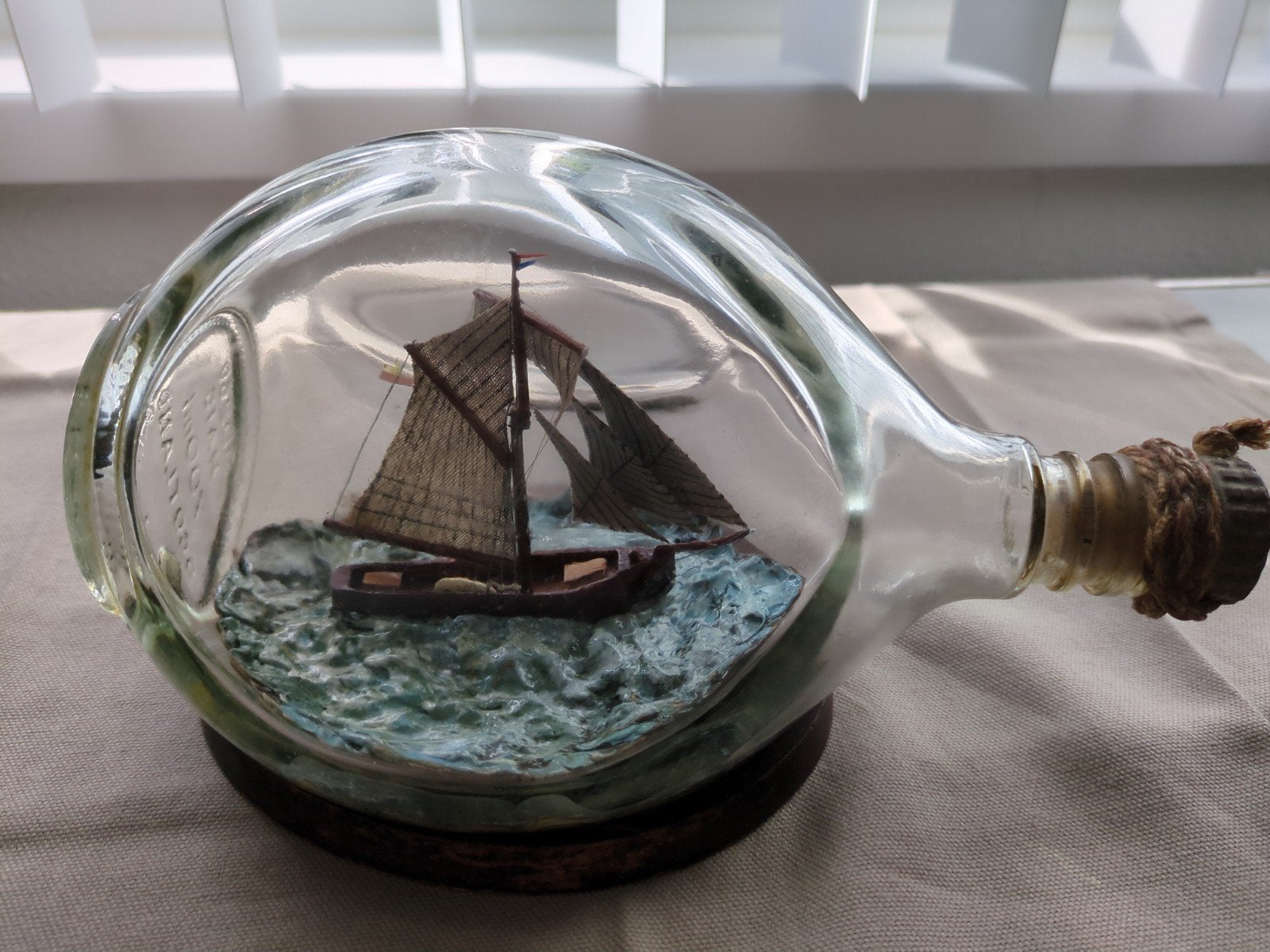 Prachtig Schip in Fles, Huis en Inrichting, 20 cm, Ophalen of Verzenden, Zo goed als nieuw, Handgemaakt