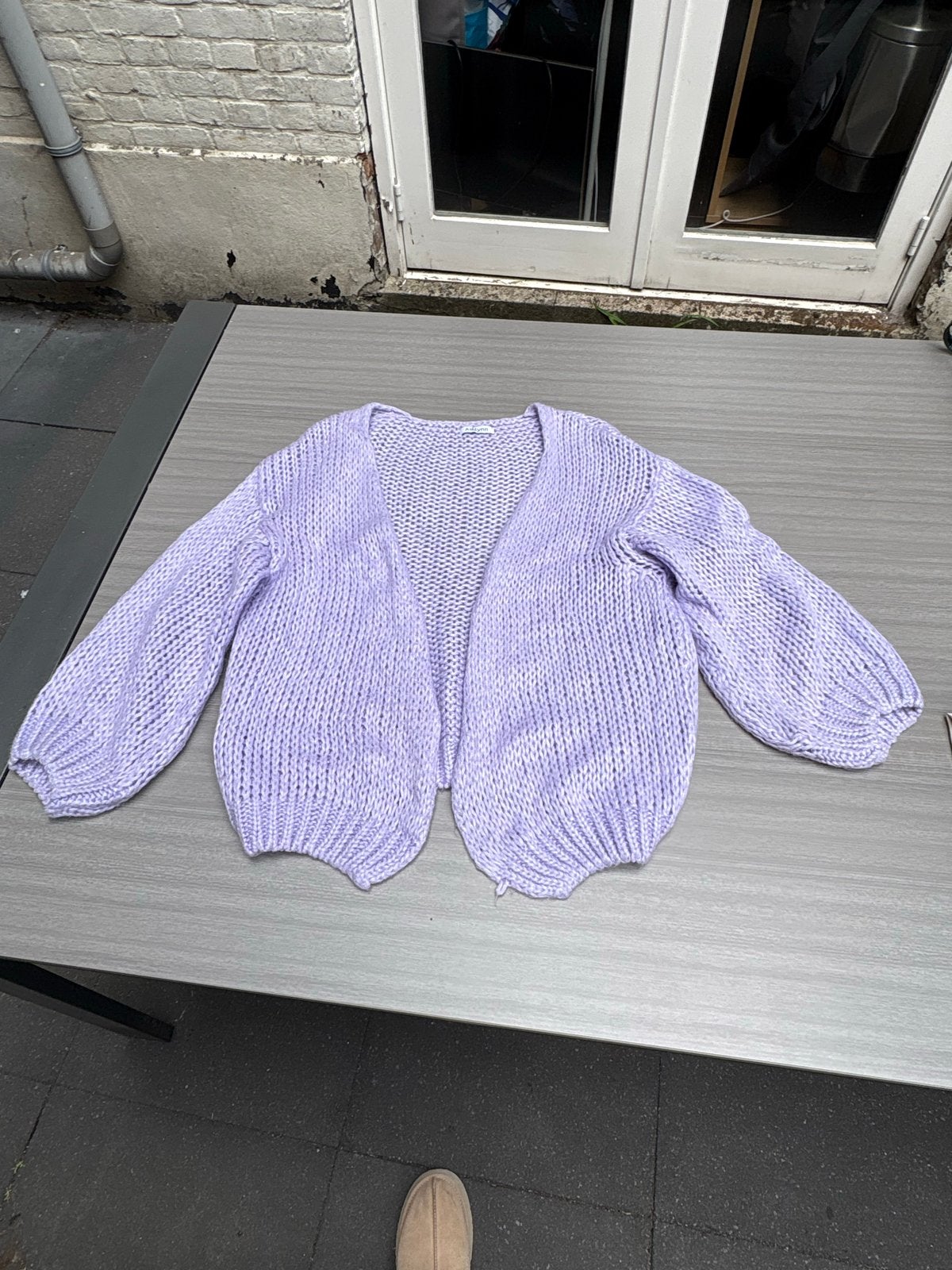 Adilynn lila gebreid vest maat M, Ophalen of Verzenden, Gedragen, Maat 38/40 (M), Paars